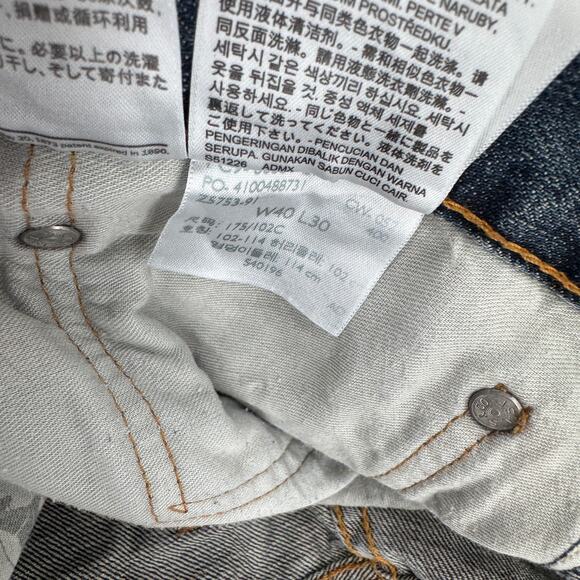 Levi's 559 Jeans Mens 40x30 (41x30 ACTUAL) Relaxed Straight Faded Wash Denim - Picture 9 of 10